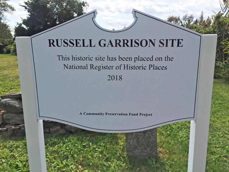 The Russell Garrison sign with the wording removed. Photos by: Kate Robinson